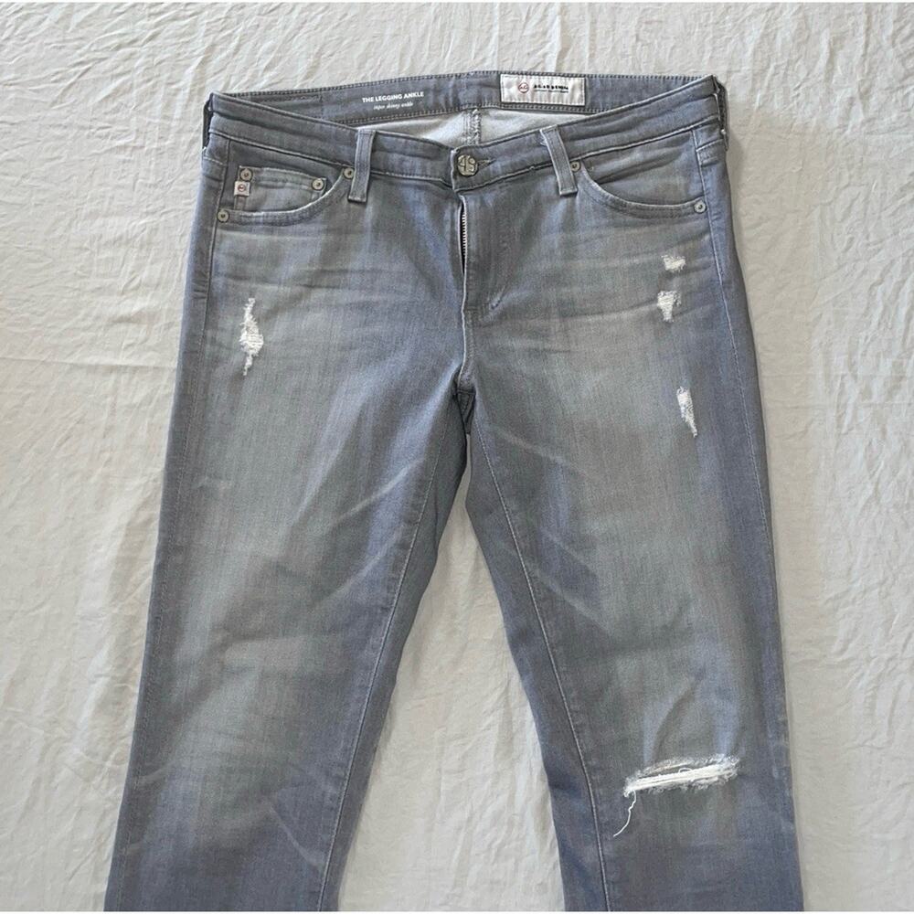 AG AG-ED Denim The Legging Ankle Super Skinny Lightweight Destroyed Jeans. 28R.